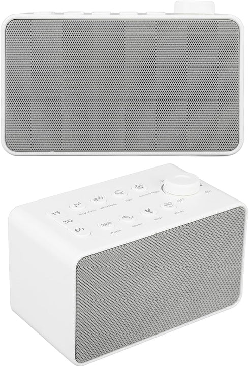 S16 8 White Noise Machine USB Rechargeable Portable Sound Machine with Earthy Sounds, A Sleep Aid Suitable for Babies
