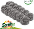 12 Pack Stainless Steel Scourers by Scrub It, Steel Wool Scrubber Pad for Dishes, Pots, Pans, Ovens, Kitchen Cleaning