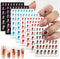 Rose Nail Stickers 8 Sheets Glitter Shiny Black Red Blue Pink Flower Design Self-Adhesive Nail Decoration