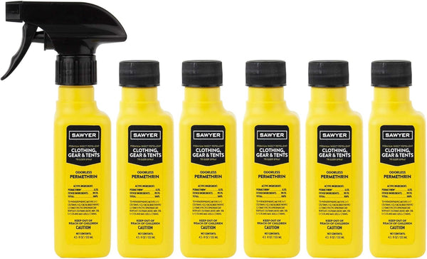 Sawyer Products SP645 Permethrin Insect Repellent Trigger Spray, 4.5-Ounce, 6 Bottles for Clothing and Gear