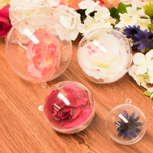 Super Z Outlet Clear Plastic Acrylic Bath Bomb Mold Shells Kit, 12 Pack (60mm)