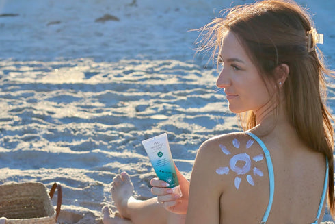 SPF 15 Mineral Sunscreen, Broad Spectrum Water Resistant Moisturizer Lotion for Body & Face, 3 Oz