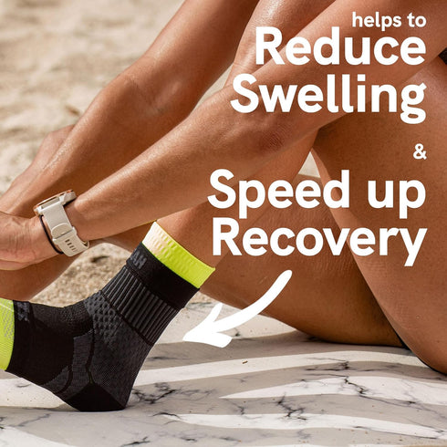 Zensah Compression Ankle Brace - Support for Running and Sports