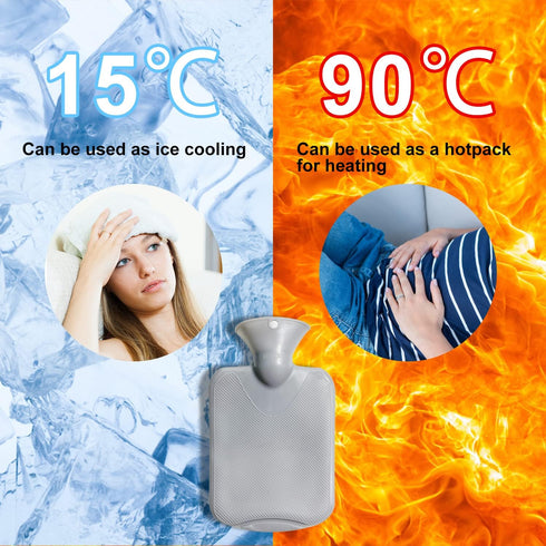 Hot Water Bottle Wearable, Wrap Around Hot Water Bottle Bottle Warmer with Longer Belt for Period Pain Relief Neck