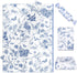 Whaline 100 Sheet Blue Floral Tissue Paper, Chinoiserie Gift Wrapping Paper for Baby Shower, 13.7x19.6 Inch
