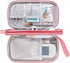 Diabetic Supplies Storage Bag, Portable Case for Glucose Meter and Insulin Pen, Pink