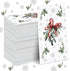 Janlaugh 100 Pcs Chriatmas Mistletoe 3 Ply Disposable Napkins Hand Towels for Bathroom