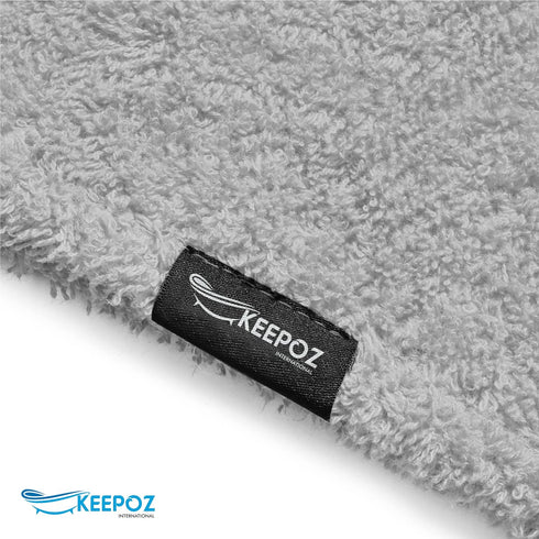 KEEPOZ Hair Towel Wrap, Quick Dry 100% Cotton Super Absorbent Turban Head Wrap for Women, Grey, 1 Pc