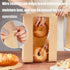 TUZIANAN 120 Packaging Giving,14" 8.3" 3.5",Clear 500 Pcs Paper Bread Bags for Homemade Bread with Tin Tie Tab