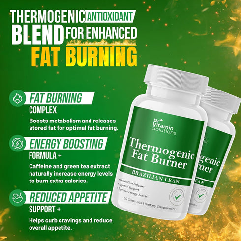 Dr Vitamins Thermogenic Fat Burner for Women and Men - Appetite Suppressant for Weight Loss - Pack of 2