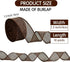 TONIFUL Burlap Wired Ribbon, 1-1/2 Inch Faux Burlap Ribbons, Brown Burlap Ribbon for Christmas, Home Decor, Gift Wrapping, Tree Topper Bow, Wreath, Outdoor Decoration, DIY Crafts (10 Yards) by TONIFUL