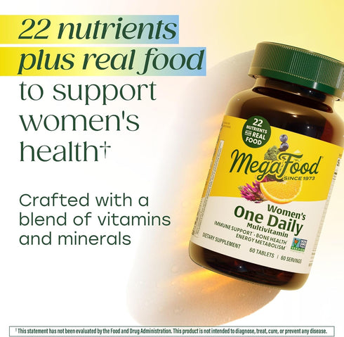 Immune 30 30 MegaFood Womens Multivitamin One Daily - Multivitamin for Women - Vitamin C, Vitamin D, Iron & B Vitamins