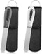 Metal Nail File with Case, Ymapinc 2 Pack Stainless Steel Double Sided Grit Nail Files with Leather Cases