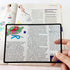 MAGDEPO 3X Magnifying Sheet 3 Pack Plastic Lightweight Page Lens + 3 Card Magnifying Lenses for Reading