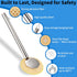 TOFAIRONM Kitchen Scrub Brush with Handle, Non-Scratch Extra Strong Cleaning Brush for Wok, Cast Iron, Pans, Oven