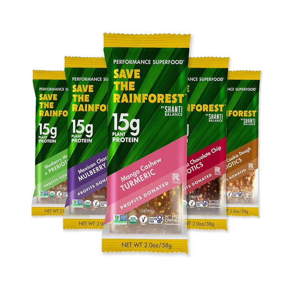 SAVE THE RAINFOREST by SHANTI BALANCE, Best Sellers Variety Pack, 15G Plant Protein, 12 Count