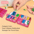 YIXIAN 12-Compartment 7-Day 161 Large Pill Organizer with Medicine Labels, Pill Dispenser Travel Medication Storage