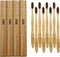 MABLE Basics Bamboo Toothbrush, Plant-Based Bristles, 8 Pack, Adult Soft Bristles, Natural Wooden Toothbrush