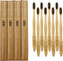 MABLE Basics Bamboo Toothbrush, Plant-Based Bristles, 8 Pack, Adult Soft Bristles, Natural Wooden Toothbrush