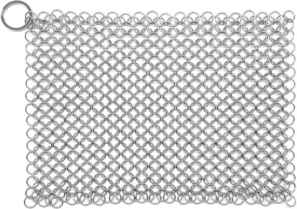 ifeel Cast Iron Cleaner, Premium 316L Stainless Steel Chainmail Scrubber for Cookware and Pots
