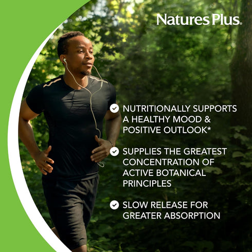 Natures Plus Herbal Actives St John's Wort, 450 mg, 60 Vegan Tablets, Vegetarian Supplement