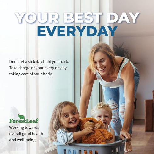 ForestLeaf Vitamin D3 5000 IU, Bone Health and Immune Support, 180 Easy to Swallow Vegetable Capsules