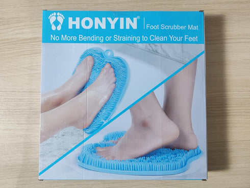 HONYIN Foot Scrubber for Shower, XL Size Non-Slip Suction Cups, Cleans, Exfoliates & Massages Feet