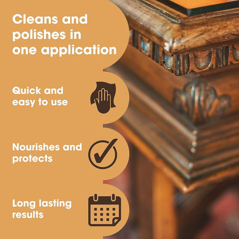 Furniture Clinic Premium Beeswax Polish (6.8oz/200ml), Condition, Restore, Protect, Waterproof Wood Furniture,