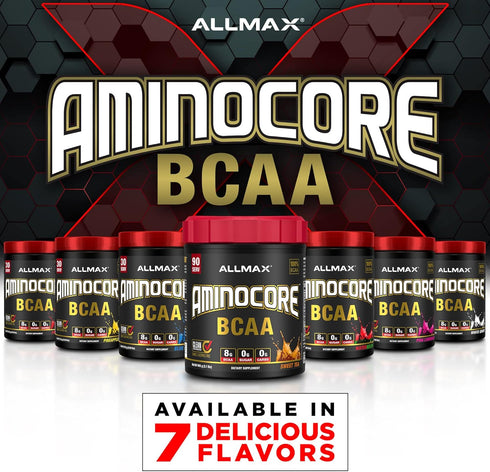 ALLMAX Nutrition AMINOCORE BCAA Powder, 8.18 Grams Amino Acids, Intra and Post Workout Recovery Drink, Gluten Free,
