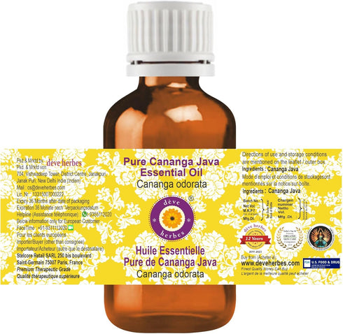 Deve Herbes Pure Cananga Java Essential Oil 15ml (0.50 oz)