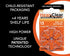 Size 13 PR48 Hearing Aid Batteries - 1.45V Orange Tab (60 Batteries) + Bonus Varta 8 Pack