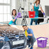 6 Sets 3 Quart Cleaning Bucket with Microfiber Cloths, Small Sanitizing Square Bucket for Household, Restaurant, Office