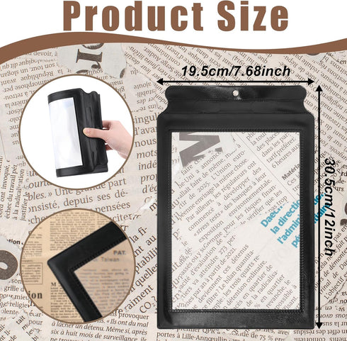 XLIUAX 5X Full Page Magnifier for Reading, Handheld Full Book Page Magnifier Glass Bendable Book Magnifying Glass