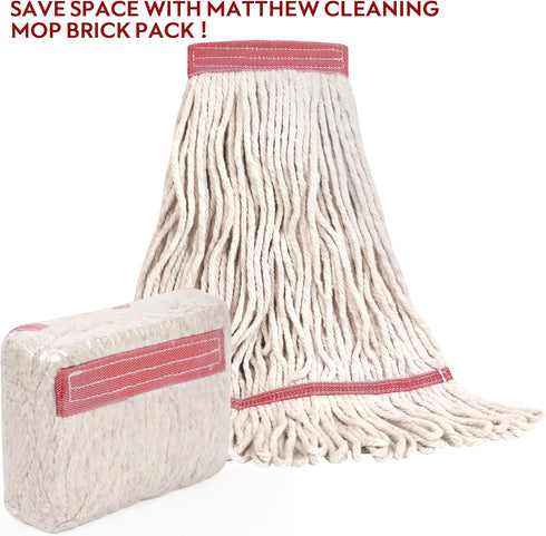 MATTHEW CLEANING Heavy Duty Mop Head Replacement for General and Floor Cleaning, Pack of 3