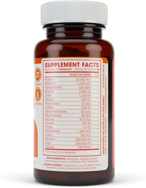 Digestive Enzymes Complete - Advanced Multi Enzyme Supplement for Better Digestion & Absorption, Help Gas Relief