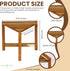 ecohistory naturally timeless 12in, Shower Foot Rest Acacia Wood Shower Stool for Shaving Legs, Waterproof Corner