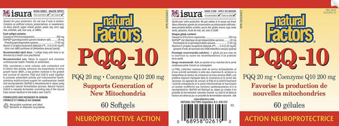 Natural Factors PQQ-10, Supports Energy and Healthy Aging, Dietary Supplement, 30 Softgels
