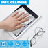 Fabbay 200 Pcs Microfiber Cleaning Cloths, 7 x 6 Inch Lens Wipes for Glasses, Smart Phones, Laptops (Black, Gray)