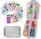 Pill Organizer with Medicine Labels, 161 Labels Mini Medication Organizer for Travel, 7 Day Pill Case (Grey)