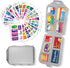 Pill Organizer with Medicine Labels, 161 Labels Mini Medication Organizer for Travel, 7 Day Pill Case (Grey)