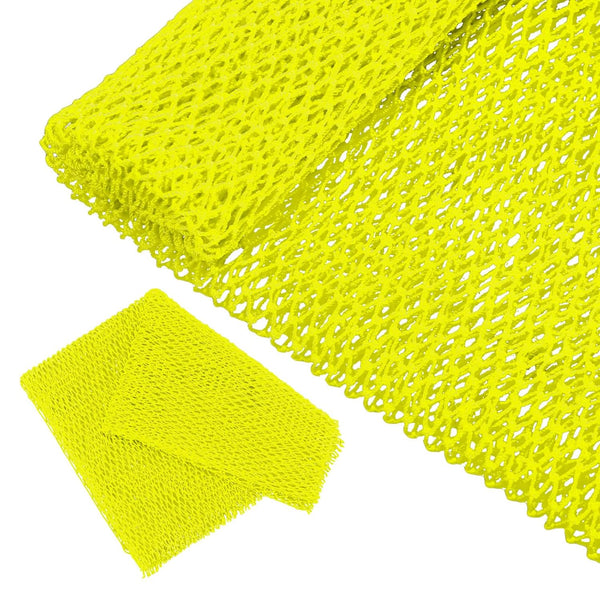Geiserailie African Long Bathing Net Sponge - Luminous Yellow Long Net Shower Body Scrubber for Daily Use