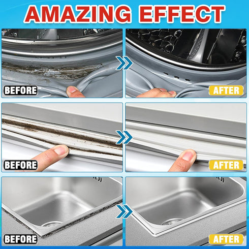 Mold Remover Gel Effective Washing Machine Cleaner for Gasket, Mold Stain Remover Gel for Bathroom, Grout, Tile