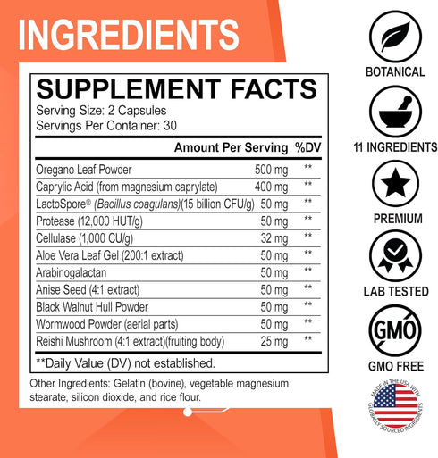 Candi Cleanse Support Supplement Pills - Extra Strength Probiotic Complex Cleanser for Women & Men
