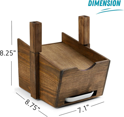 Besuerte Laundry Detergent Stand, Farmhouse Liquid Laundry Detergent Holder, Organizer for Laundry Room (Jacobean)