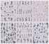 JMEOWIO 6 Sheets 3D Embossed Spring Flower Nail Art Stickers, Self-Adhesive Decals for Summer Nail Design