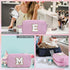 Birthday Gifts for Women, Personalized Monogram Initial Pink Makeup Bag, Cute Cosmetic Pouch for Her