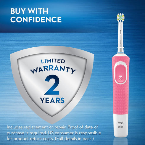 Pink Oral-B Vitality FlossAction Electric Toothbrush with Replacement Head