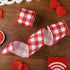 Wired Edge Plaids Ribbon, Whaline 2 Rolls, Buffalo Check Ribbon, 2.5 Inch for DIY Gift Wrapping