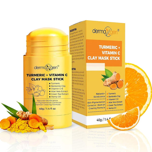 Organic Turmeric Mask Stick for Clear Skin, Acne & Scars Reduction, All-Natural Facial Mask, 1.4 Oz