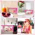 Y1tvei Preppy Patch SUN Varsity Letter Cosmetic Bag, Transparent PVC Zipper Makeup Clutch, Portable Waterproof Travel